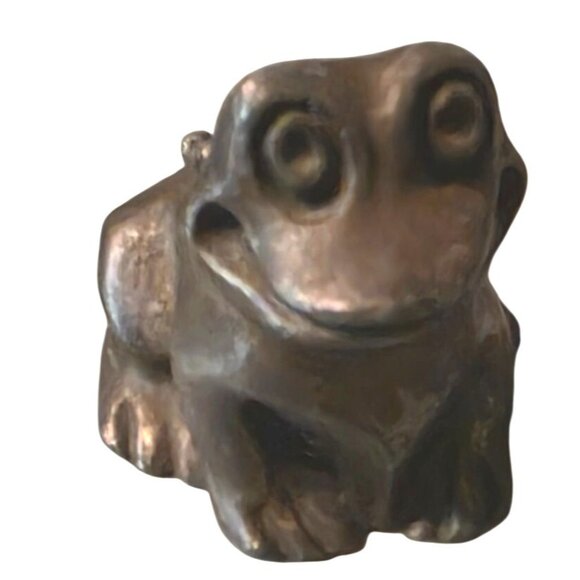 Vintage Figurines Cat & Frog Pewter Ampersand apx. 2" - Picture 4 of 16